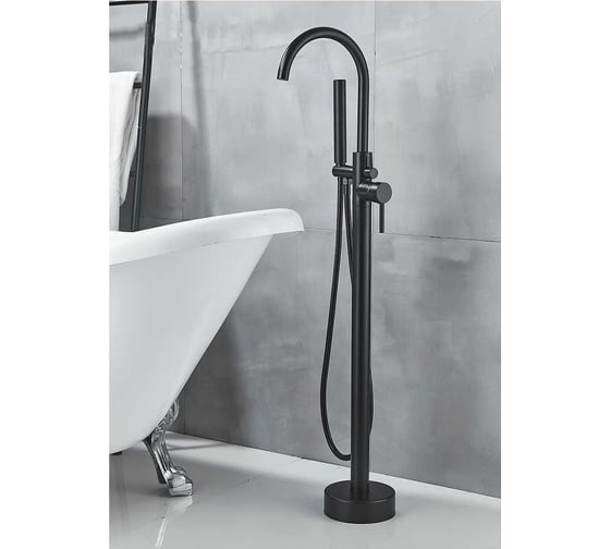Напольный смеситель для ванны BOCH MANN BRAIES Matt Black BM однорычажный черный матовый 8921