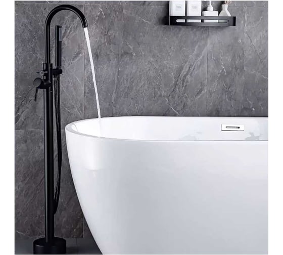 Напольный смеситель для ванны BOCH MANN BRAIES Matt Black BM однорычажный черный матовый 8921