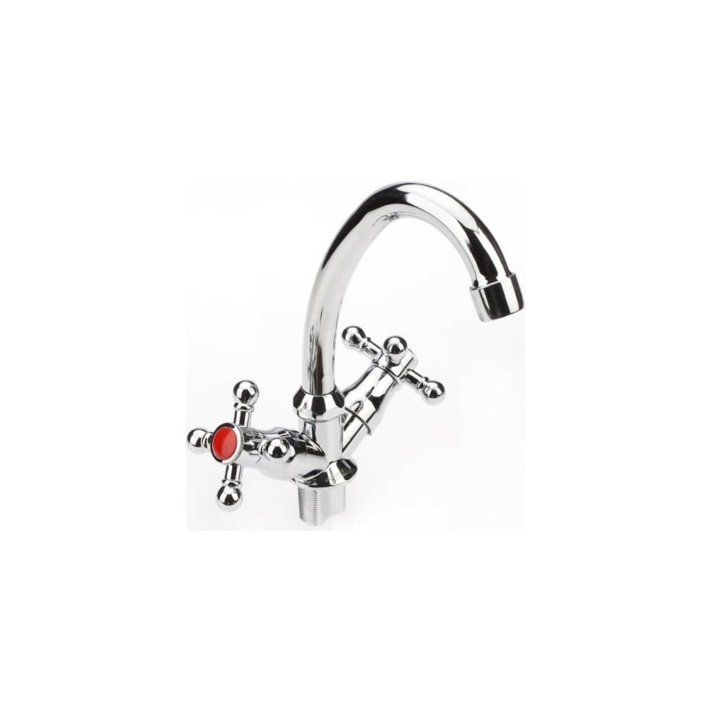 Смеситель stOMEGA Омега маховик крест, крепление под гайку 3310 ...