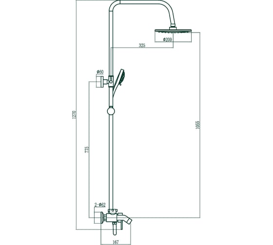 Душевая стойка Fmark бронза FM2407C 23295