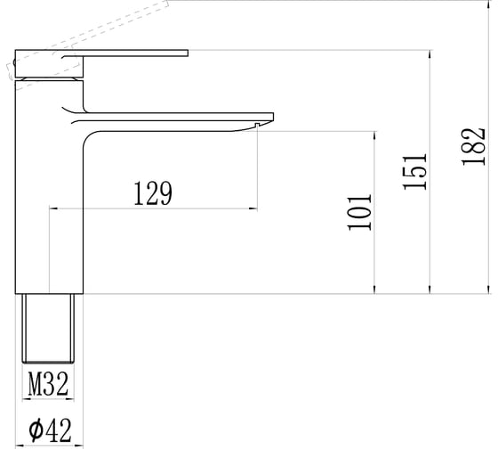 Смеситель для раковины Savol черный S-601811H 23296
