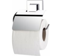 Держатель туалетной бумаги с крышкой TEKNO-TEL самоклеящийся, хром EF238