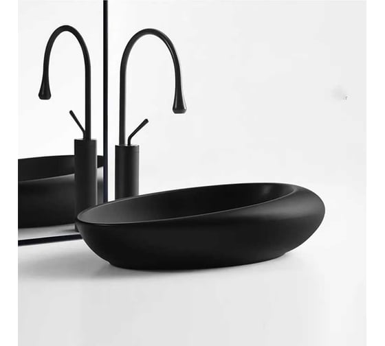 Смеситель высокий для раковины BOCH MANN TROPFEN B XL BM черный 9634