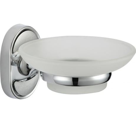 Стеклянная мыльница с держателем Savol хром S-007059 23204