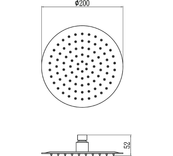 Лейка для верхнего душа Savol 200 мм S-000Y08 23214