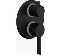 Встраиваемый смеситель для ванны и душа Paini Brera, черный матовый, покрытие PVD 50195