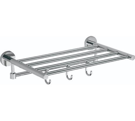Полка для полотенец Savol 40 см, 3 крючка, хром S-408745 23185