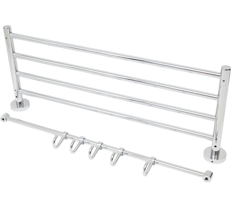 Полка для полотенец Savol 60 см, 5 крючков, хром S-608745 23182