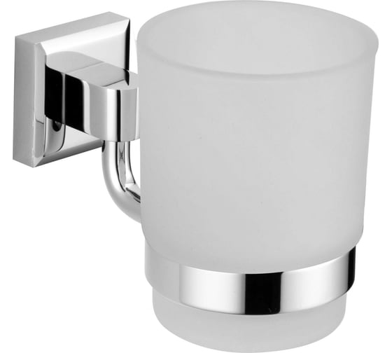 Стеклянный стакан с держателем Savol хром S-009558 23117