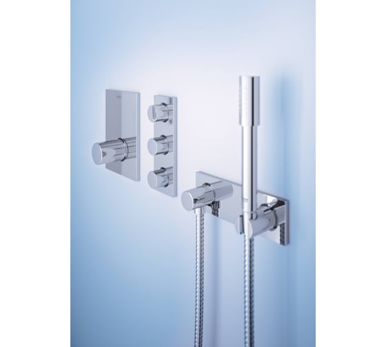 Настенный держатель для ручного душа Grohe Grohtherm F с подключением для душевого шланга 27621000