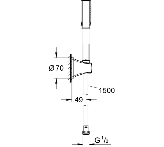 Душевой набор Grohe Rainshower Grandera Stick 7,6 л/мин 27993000