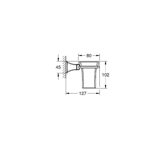 Держатель с керамическим стаканом Grohe Grandera 40626000