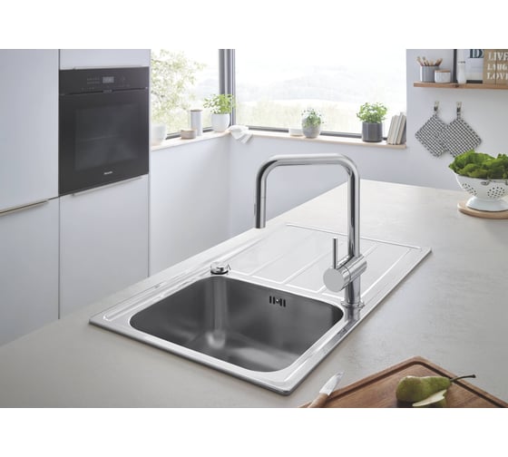 Смеситель для мойки Grohe Minta однорычажный, с выдвижным изливом 32322002