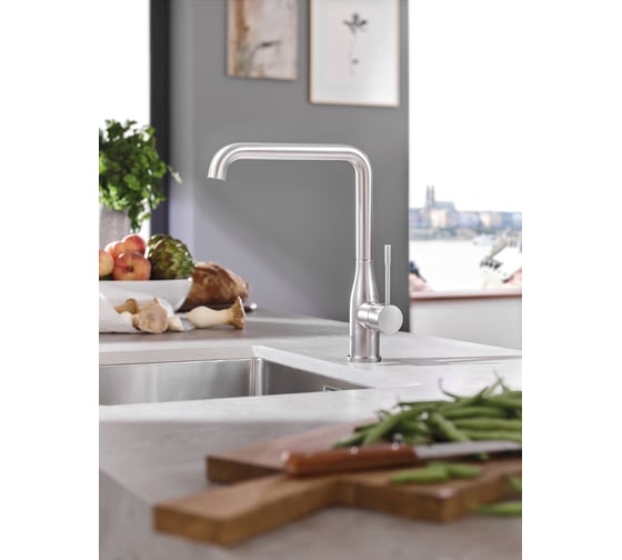Смеситель для мойки Grohe Essence New однорычажный, L- излив 30269DC0