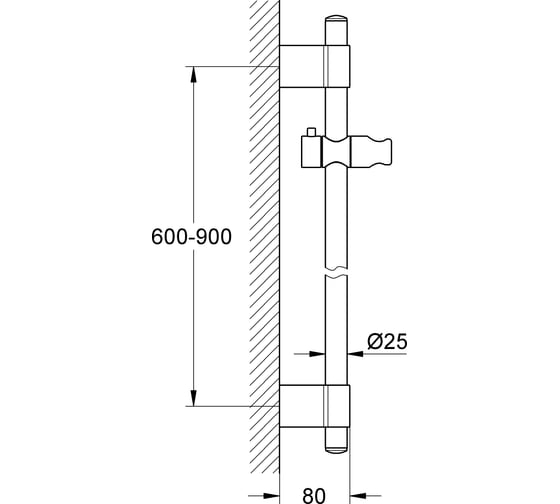 Душевая штанга Grohe Power and Soul 900 мм 27785000