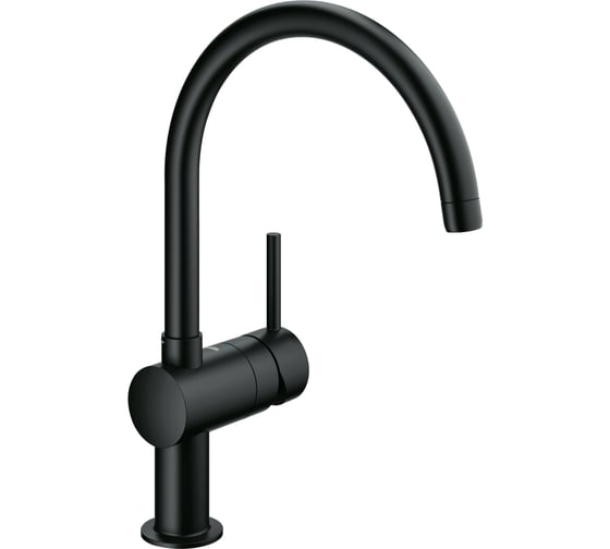 Смеситель для мойки Grohe Minta однорычажный, C-излив, черный бархат 32917KS0
