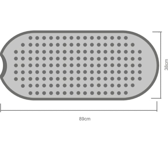Противоскользящий коврик RIDDER Tecno Ice голубой, 38x89 68703
