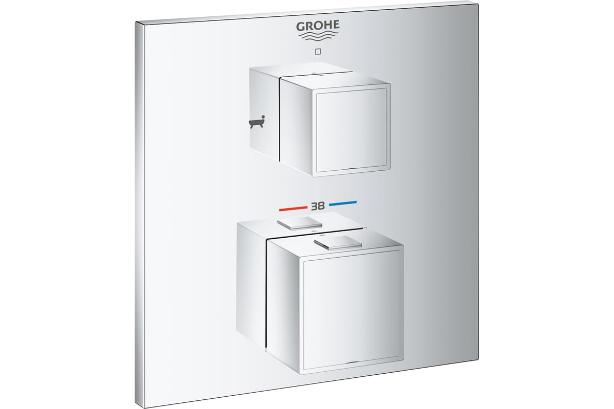 Термостат для ванны Grohe Grohtherm Cube с переключателем на 2 ...