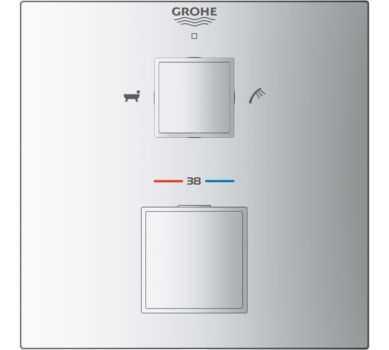 Термостат для ванны Grohe Grohtherm Cube с переключателем на 2 положения ванна/душ, 24155000