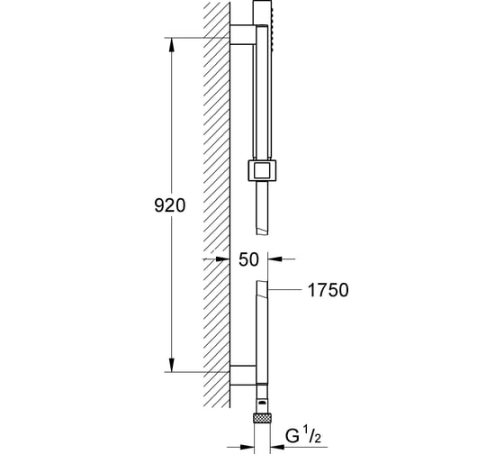 Душевой гарнитур Grohe Euphoria Cube Stick, 900 мм 27700000