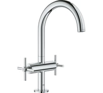 Двухвентильный смеситель для раковины на 1 отверстие Grohe Atrio New, крестобразная ручка 21019003