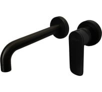 Смеситель встраиваемый для раковины Paini Nove, чёрный матовый 31159