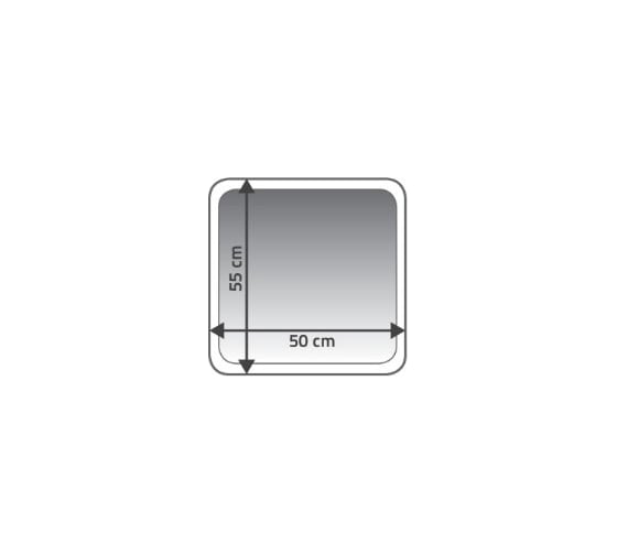 Коврик для ванной комнаты RIDDER Chic красный 55x50 7104806