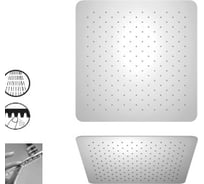 Верхний тропический душ ультратонкий Paini, квадратный 25x25 см, хром 22461