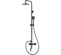 Душевая система с изливом RUSH Melos черный SUS1101-40Black