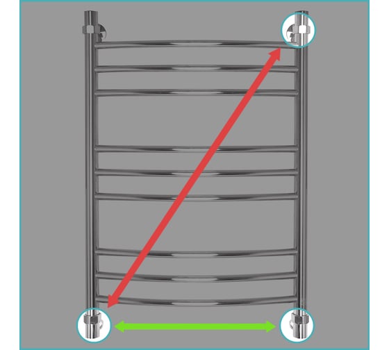 Водяной полотенцесушитель Energy Prestige 800х500 001642