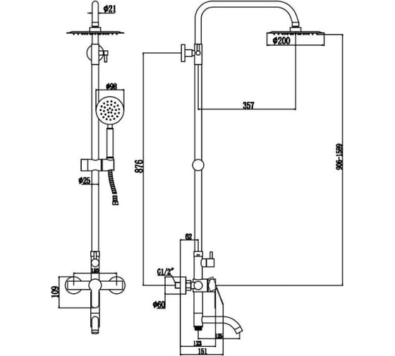 Душевая стойка Fmark FS8245Q