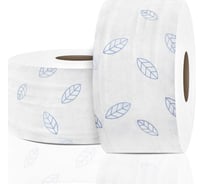 Туалетная бумага Бумага Сити 2 сл, 170 м, белая, целлюлоза, тиснение синий листик, 2 рул/упак БС-2-170-ТБЛ (2рул/уп) М