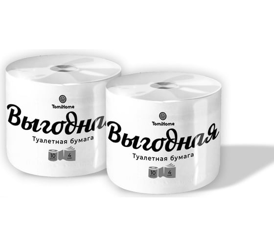 Туалетная бумага Бумага Сити Выгодная 4 слоя, 36 м, 2 рул/уп TP1 (2 рул/уп)М