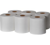 Полотенце в рулоне с центральной вытяжкой Бумага Сити 1 слой, 300 м, белые, 6 шт в упак БС-1-300-ПЦМ (6шт/уп)/М