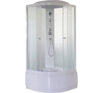 Душевая кабина Parly ET102 100х100х215, высокий поддон, стекла жемчужные, белые профили 7235