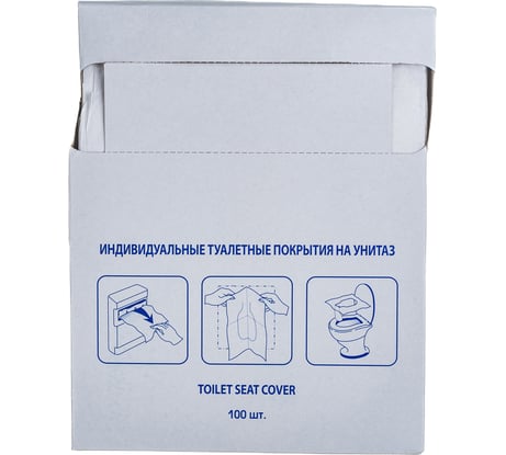 Одноразовые покрытия на унитаз PATERRA 1/4 сложения,100 шт в упаковке 104-019
