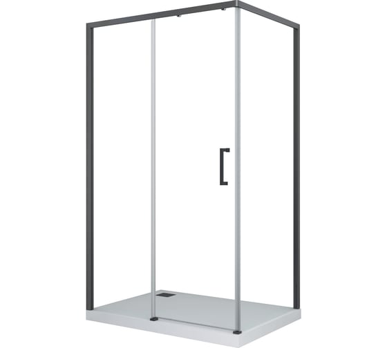 Душевое ограждение Cerutti SPA VITO110B-R 80x110x195, чёрный алюминиевый профиль, без поддона 7900