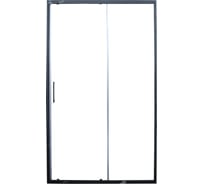 Душевая дверь Cerutti SPA GLORIA D120B 80x120x195, стекло прозрачное, чёрный профиль, без поддона 7726