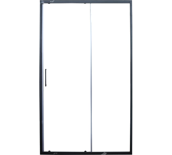 Душевая дверь Cerutti SPA GLORIA D120B 80x120x195, стекло прозрачное, чёрный профиль, без поддона 7726 1