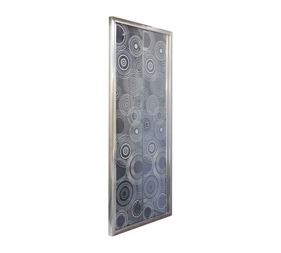 Складная дверь в нишу Cerutti SPA D81 80х195, из 2 частей, тонированное стекло с рисунком круги 6783