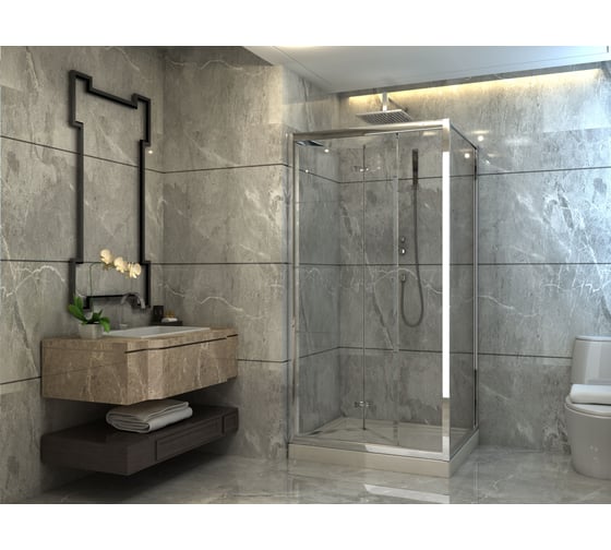 Душевое ограждение Cerutti SPA BELLA ZQD91T 90х90х195, прозрачное стекло, без поддона 7658