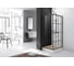 Душевое ограждение Cerutti SPA MUZA90 90x90x195 профиль алюминиевый черный, без поддона 7549 2