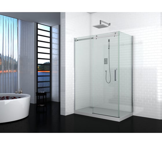 Душевое ограждение Cerutti SPA CEZARES120 90x120x195, стекло прозрачное, алюминиевый профиль, без поддона 7741