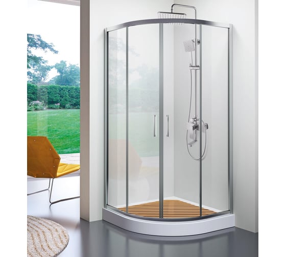 Душевое ограждение Cerutti SPA VIVA100 100x100x195, с прозрачным стеклом, без поддона 7706