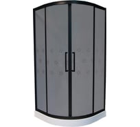 Душевое ограждение Cerutti SPA DIVA100 100x100x195 с рисунком, черное, без поддона 7007