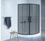 Душевое ограждение Cerutti SPA DIVA100 100x100x195 с рисунком, черное, без поддона 7007 8