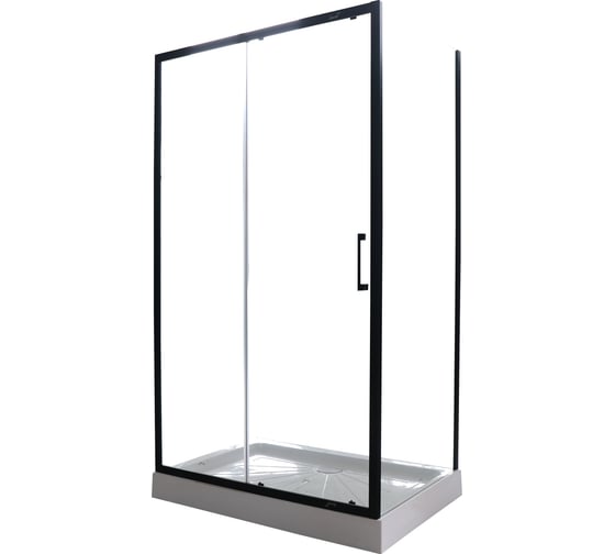 Душевое ограждение Cerutti SPA GLORIA 120B 80x120x195, профиль черный, без поддона 7723 1