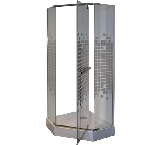 Душевое ограждение Cerutti SPA CHIKA ZP91 90х90х195, пентагональное, прозрачное стекло, без поддона 6785