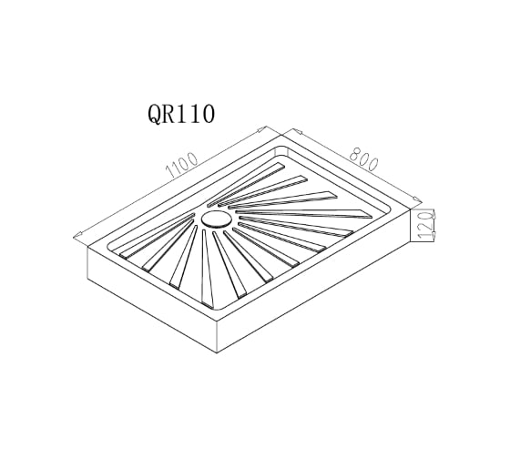 Душевой поддон Cerutti SPA QR110 110х80x12, прямоугольный 7749
