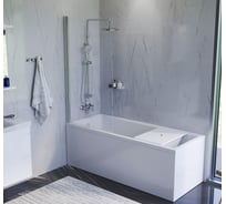 Шторка на борт ванны AM.PM Gem 80х140, поворотная W90BS-D080-140CT